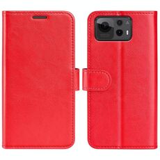 Per Asus Zenfone 12 Ultra R64 Texture Custodia in pelle orizzontale Flip Phone (rosso)