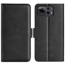 Per Asus Zenfone 12 Ultra Custodia in pelle con chiusura magnetica orizzontale a doppio lato (nero)
