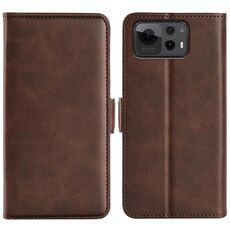 Per Asus Zenfone 12 Ultra Custodia in pelle con fibbia magnetica orizzontale a doppio lato (marrone)