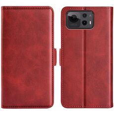 Per Asus Zenfone 12 Ultra Custodia in pelle con chiusura magnetica orizzontale a doppio lato (rosso)