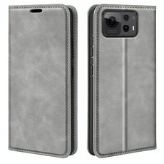 Per Asus Zenfone 12 Ultra Retro-skin Custodia in pelle con ventosa magnetica (grigio)