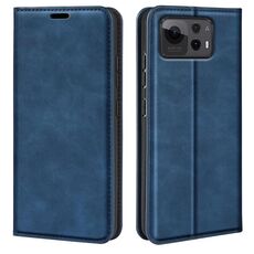 Per Asus Zenfone 12 Ultra Retro-skin Custodia in pelle con ventosa magnetica (blu scuro)