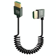 Cavo a molla HDMI 2.1 8K 60HZ, lunghezza 0,5 m, specifiche: piegatura a sinistra