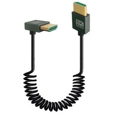 Cavo a molla HDMI 2.1 8K 60HZ, lunghezza 0,5 m, specifiche: piegatura positiva