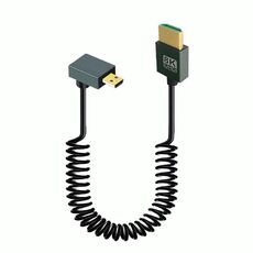 Cavo a molla HDMI 2.1 8K 60HZ, lunghezza 0,5 m, specifiche: Micro HDMI Positive Bend