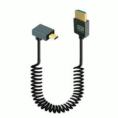 Cavo a molla HDMI 2.1 8K 60HZ, lunghezza 0,5 m, specifiche: Micro HDMI Reverse Bend