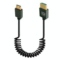Cavo a molla HDMI 2.1 8K 60HZ, lunghezza 0,5 m, specifiche: Mini HDMI dritto