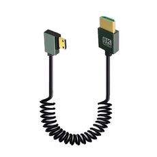 Cavo a molla HDMI 2.1 8K 60HZ, lunghezza 0,5 m, specifiche: Mini HDMI piegato a destra