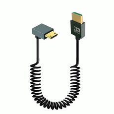 Cavo a molla HDMI 2.1 8K 60HZ, lunghezza 0,5 m, specifiche: Mini HDMI Positive Bend
