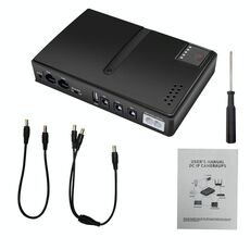 Gruppo di continuità con uscita CC 5 V/9 V/12 V per router, modem, telecamera di sicurezza, telefono cellulare spina UE
