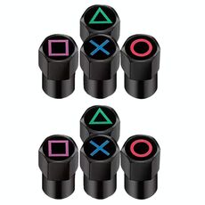 2 set di tappi valvola pneumatici in alluminio per modifica auto, stile: modello grafico