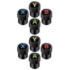 2 set di tappi valvola pneumatici in alluminio per modifica auto, stile: modello alfabeto