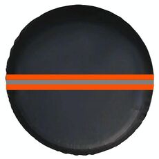 Protezione per ruota di scorta in similpelle spessa da 17 pollici con strisce riflettenti (FG-2 rosso)