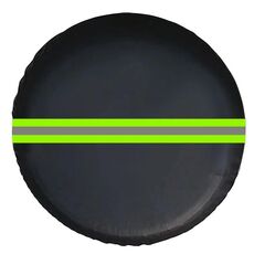 Protezione per ruota di scorta in similpelle spessa da 17 pollici con strisce riflettenti (FG-3 verde)