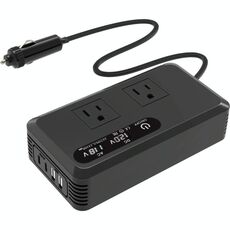 Inverter per auto Gurxun con doppio display digitale con 2 porte USB+2 porte di tipo C spina USA 110 V
