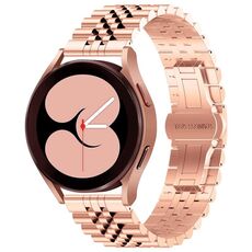 Per Huawei Watch 4/4 Pro cinturino in acciaio inossidabile con cinque perle (oro rosa)