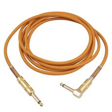 TC048GFY Cavo audio da 6,35 mm maschio dritto a gomito per chitarra elettrica, lunghezza: 3 m