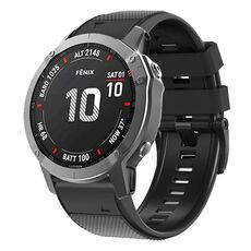 Per Garmin Fenix 7 Pro 22mm Fibbia a vite Diamond Texture Cinturino in silicone a due colori (nero)