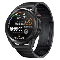Per Huawei Watch GT Runner cinturino in lega di titanio a sgancio rapido (nero)