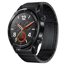 Per Huawei Watch GT 42mm / 46mm cinturino in lega di titanio a sgancio rapido (nero)