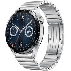 Per Huawei Watch GT 3 46mm One Bead cinturino in lega di titanio (argento)