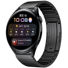 Per Huawei Watch 3 cinturino in lega di titanio One Bead (nero)