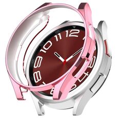 Per Samsung Galaxy Watch6 Classic 47mm Custodia protettiva per orologio cavo in TPU elettrolitico da 47 mm (rosa)