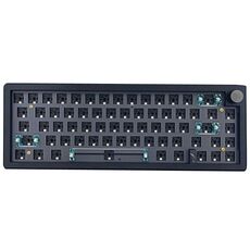 67 tasti fai-da-te personalizzati a tre modalità con kit tastiera meccanica a manopola Supporta retroilluminazione RGB hot plug, colore: nero