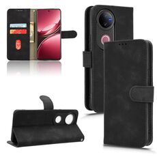 Per vivo V50 Custodia in pelle magnetica con chiusura magnetica Skin Feel (nero)