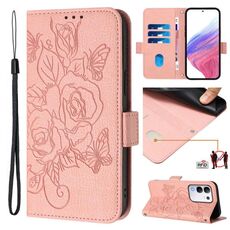 Per vivo Y29 4G Global Embossed Rose RFID Anti-furto Custodia in pelle per telefono (rosa)
