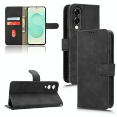 Per Samsung Galaxy S25 Edge 5G Custodia in pelle magnetica con chiusura magnetica (nera)