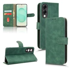 Per Samsung Galaxy S25 Edge 5G Custodia in pelle magnetica con chiusura magnetica (verde)