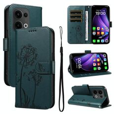Per OPPO Reno13 Global Dandelion Embossed Pattern Flip Custodia in pelle per telefono (blu)