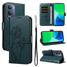 Per vivo Y19S 4G Global Dandelion Embossed Pattern Flip Custodia in pelle per telefono (blu)