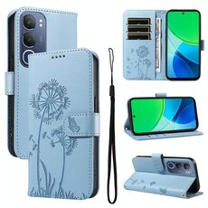 Per vivo Y19S 4G Global Dandelion Embossed Pattern Flip Custodia in Pelle per Telefono (Blu Cielo)
