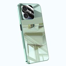 Per iPhone 12 Custodia per telefono antiurto con airbag a copertura totale in cristallo di ghiaccio galvanico (verde)