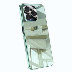 Per iPhone 12 Pro Max Custodia per telefono antiurto con airbag a copertura totale e cristalli di ghiaccio galvanici (verde)