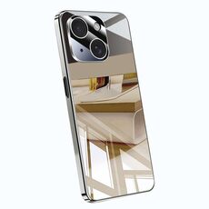 Per iPhone 15 Plus Custodia antiurto con airbag a copertura totale in cristallo di ghiaccio galvanico (grigio)