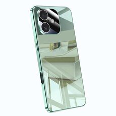 Per iPhone 16 Plus Custodia antiurto per telefono con airbag a copertura totale e cristalli di ghiaccio galvanici (verde)