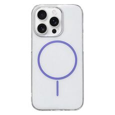 Per iPhone 16 Pro Custodia per telefono MagSafe sottile in PC trasparente (viola)