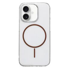 Per iPhone 16 Plus Custodia per telefono MagSafe sottile in PC trasparente e colorata (marrone)