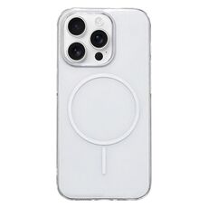 Per iPhone 15 Pro Max Custodia per telefono MagSafe sottile in PC trasparente e colorato (bianco)
