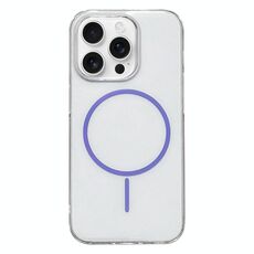 Per iPhone 15 Pro Max Custodia per telefono MagSafe sottile in PC trasparente e colorata (viola)