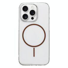 Per iPhone 15 Pro Max Custodia per telefono MagSafe sottile in PC trasparente e colorato (marrone)