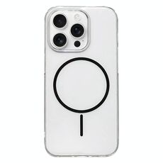 Per iPhone 15 Pro Max Custodia per telefono MagSafe sottile in PC trasparente e colorato (nero)