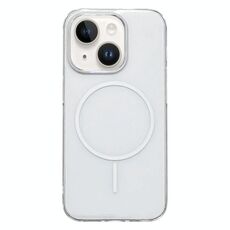 Per iPhone 15 Plus / 14 Plus Custodia per telefono MagSafe sottile in PC trasparente (bianco)