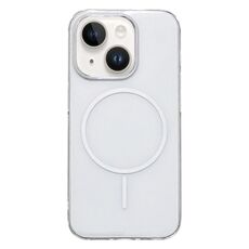 Per iPhone 14/13 Custodia per telefono MagSafe sottile in PC trasparente (bianco)