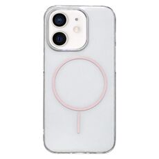 Per iPhone 12 / 12 Pro Custodia per telefono MagSafe sottile in PC trasparente (rosa)
