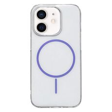 Per iPhone 12 / 12 Pro Custodia per telefono MagSafe sottile in PC trasparente (viola)