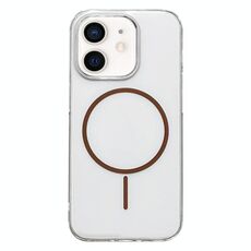 Per iPhone 12 / 12 Pro Custodia per telefono MagSafe sottile in PC trasparente e colorato (marrone)